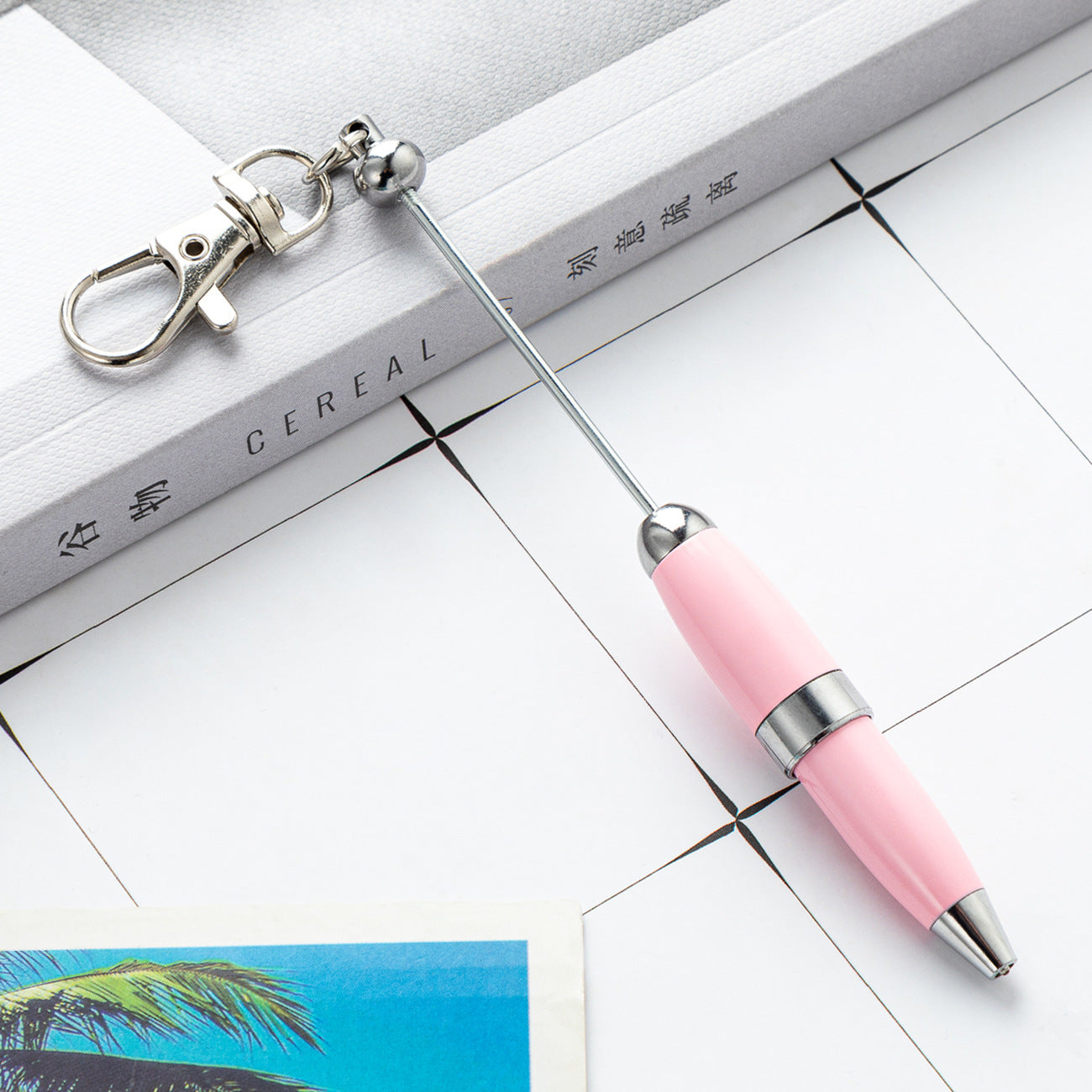 Wholesale 11.9cm Beadable Pens Portable Mini Pen Metal Pen DIY Keychain Bar